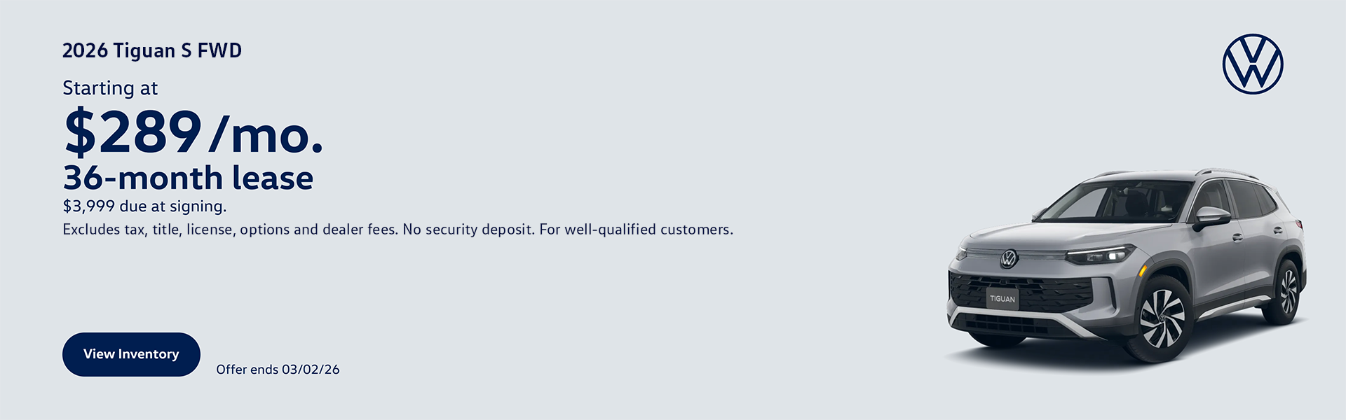 National 2026 Tiguan Lease